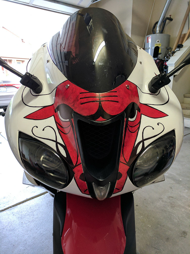 Motorcycle Sharpie Project Front Chicago Bulls Logo