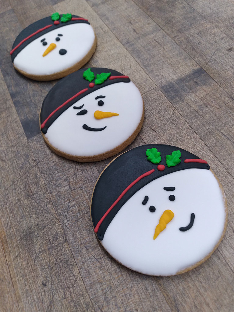 Renaud's Iced Cookies Snowmen Trio Production, Design by Renaud's