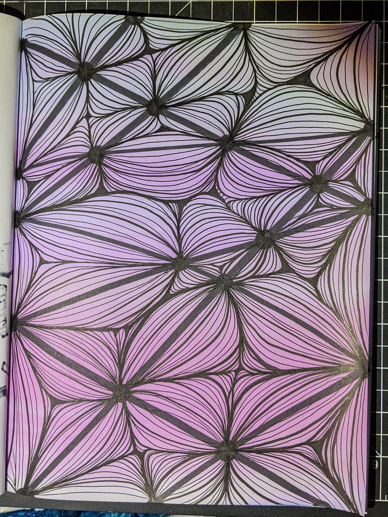 Reverse Coloring Book Finished Drawing