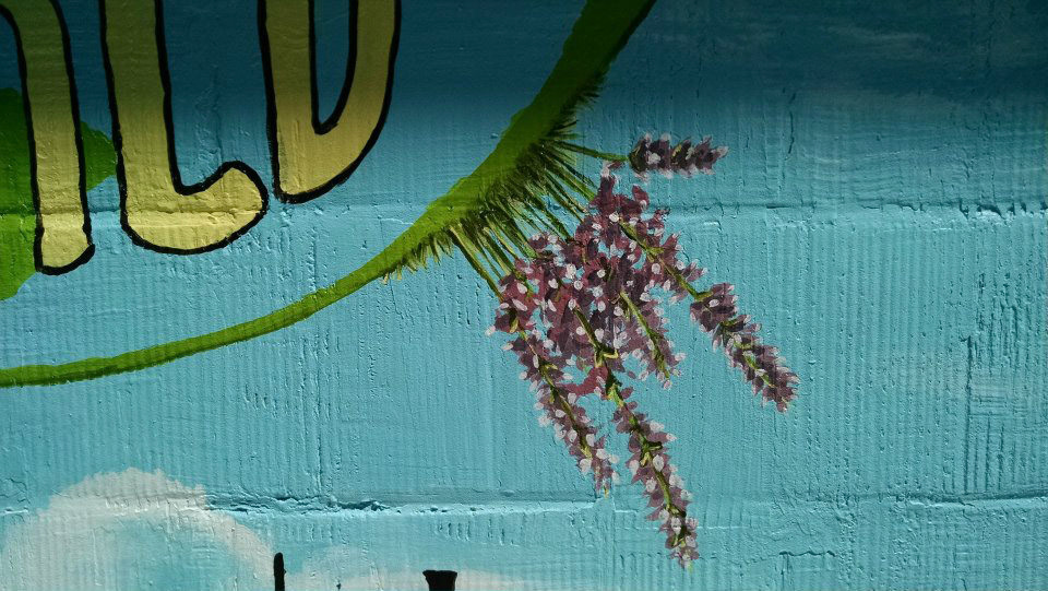 Be the Change Mural Lavender Closeup Elementary School Commission Art