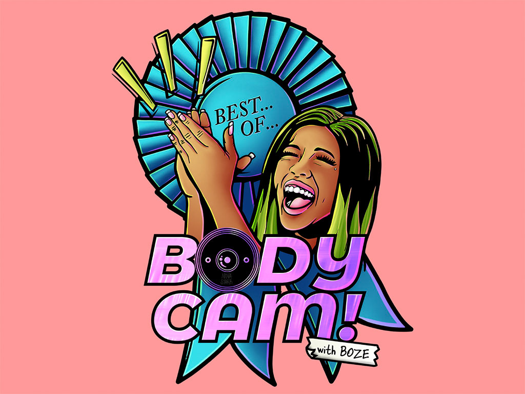 Best of Bodycam with Boze Digital Illustration on Pink Background, Fan Art
