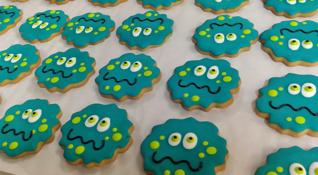 Renaud's Iced Cookies Blue Monster Production by Novastarr Nelson, Design by Renaud's