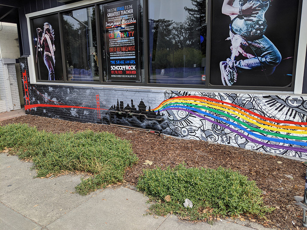 School of Rock Mural Street Facing Side Photo