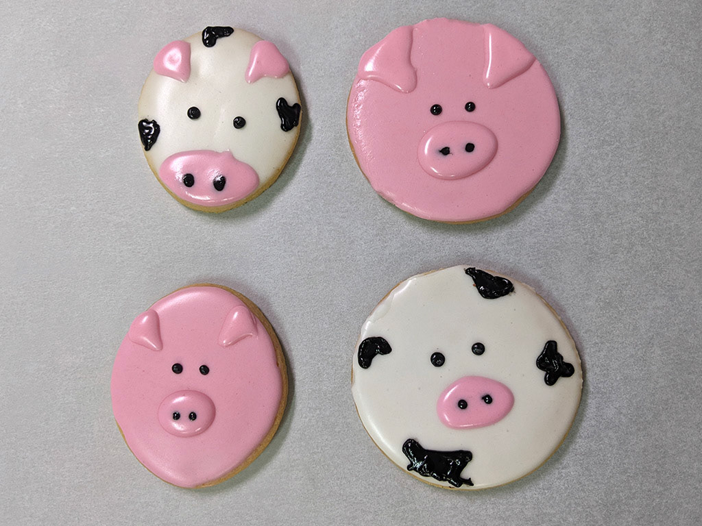 Iced Cookies Pig and Cow Designs by Novastarr Nelson