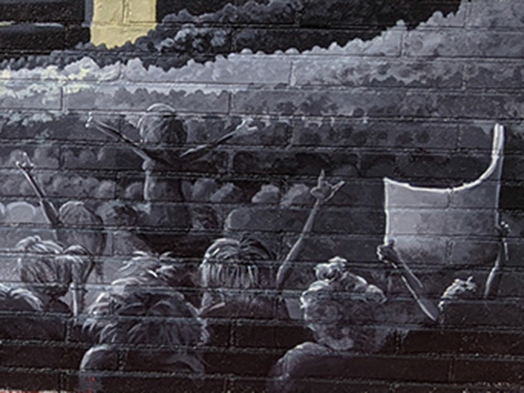 School of Rock Mural Extra Closeup of Crowd Fans Photo