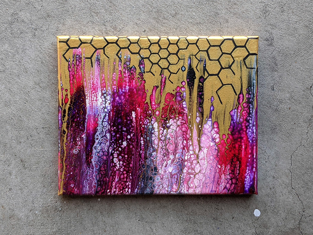 Honey Drip 8x10 Acrylic On Canvas by Novastarr Nelson Photo
