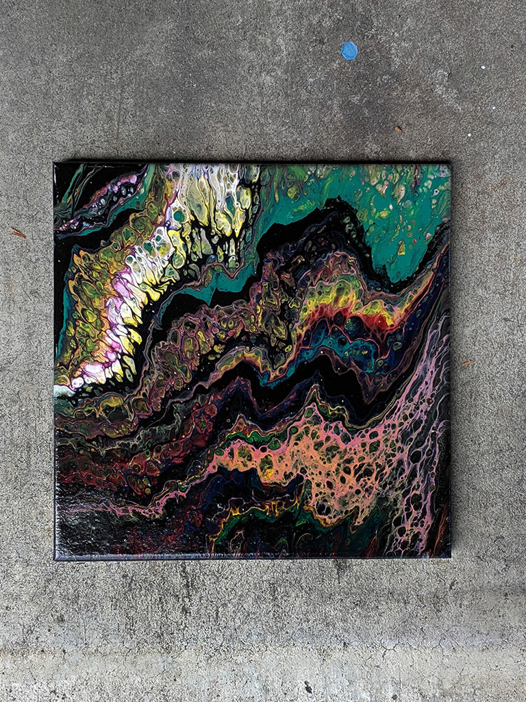 Kraken 12x12 Acrylic On Canvas by Novastarr Nelson Photo