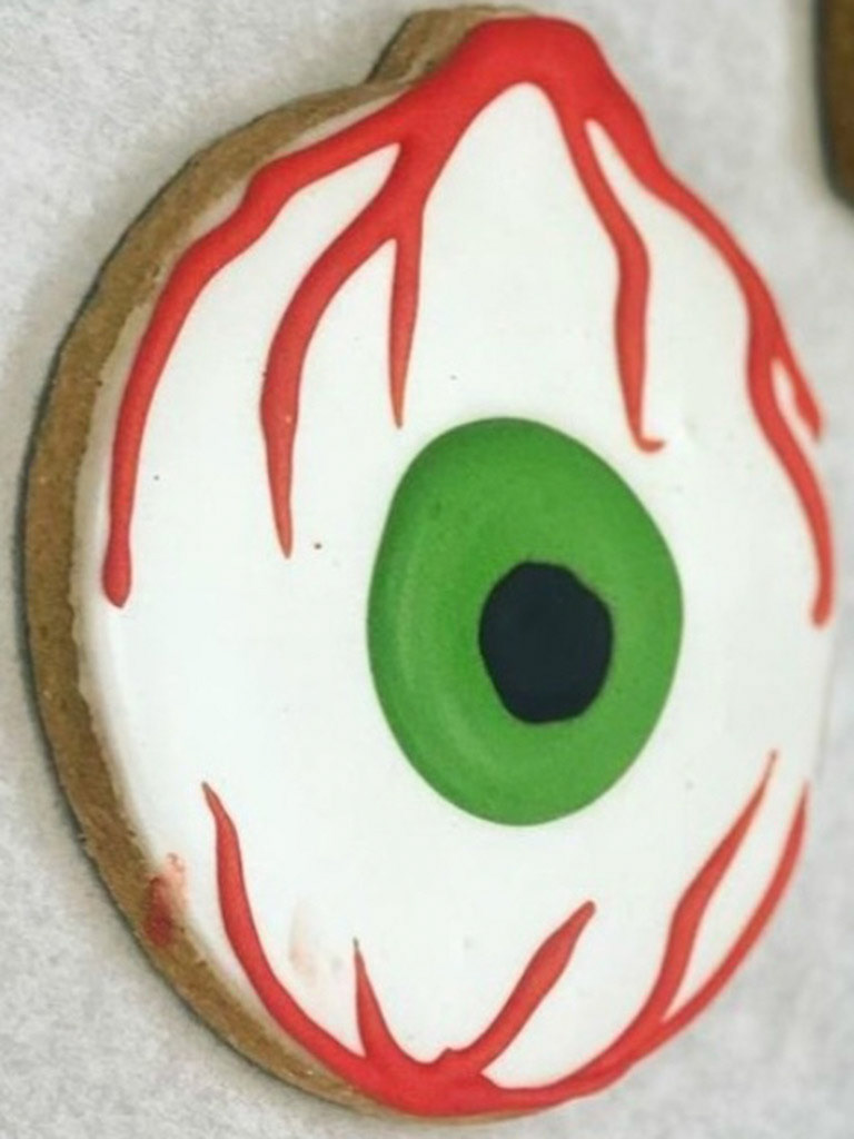 Renaud's Iced Cookies Halloween Bloodshot Eye Design by Novastarr Nelson