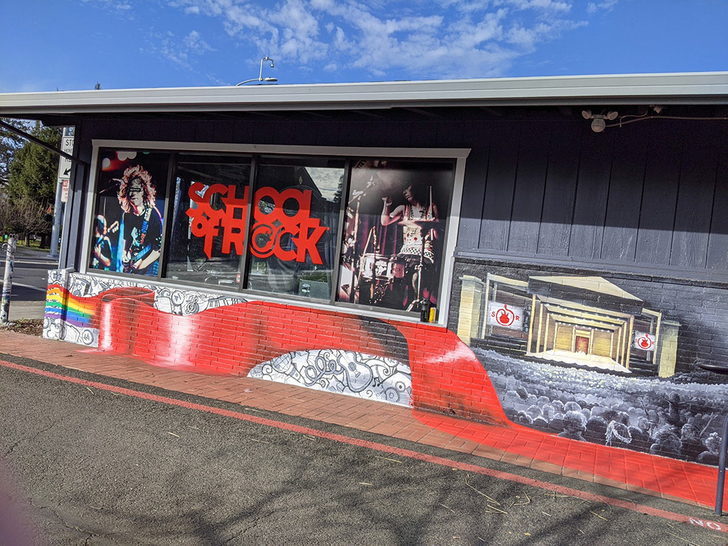 School of Rock Mural Lot Facing Side Photo