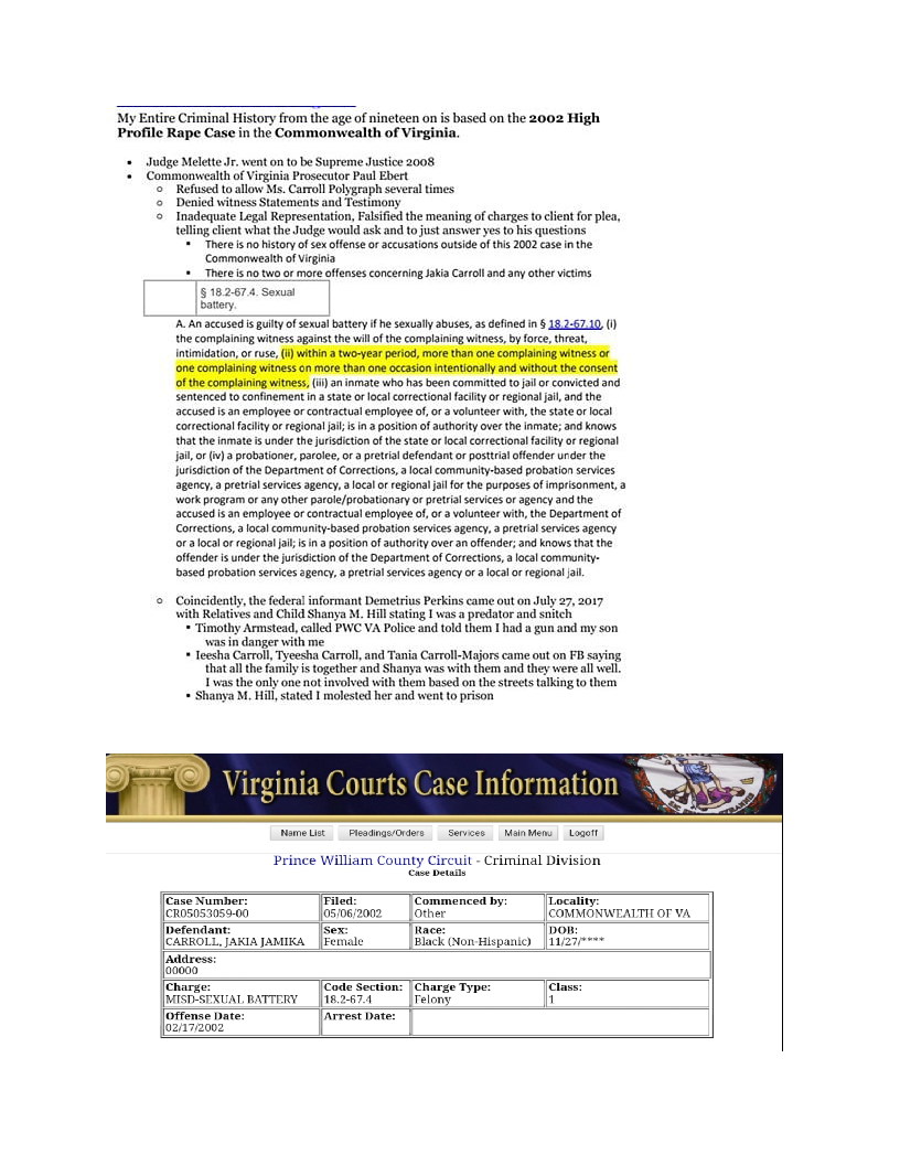 2002 Sexual Battery Misdemeanor Charge is Under A Felony Charge and Code at the same time