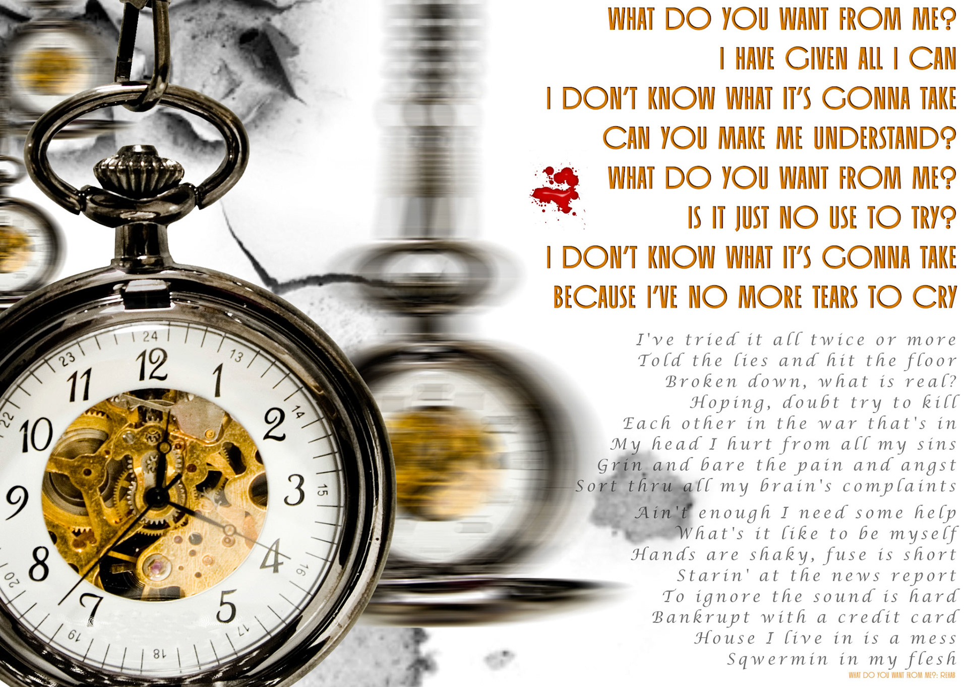 clock over a white background