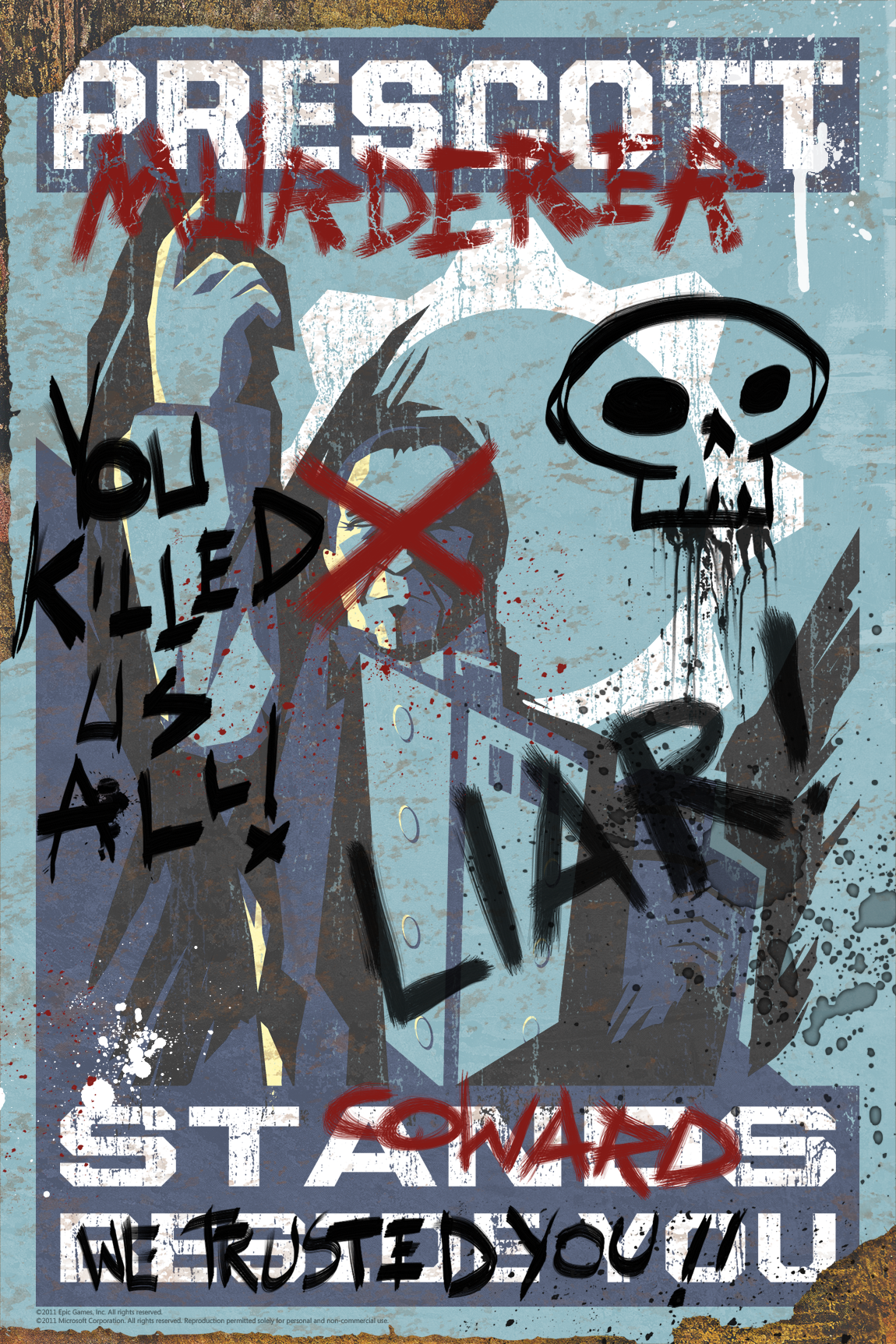 Defaced propganda