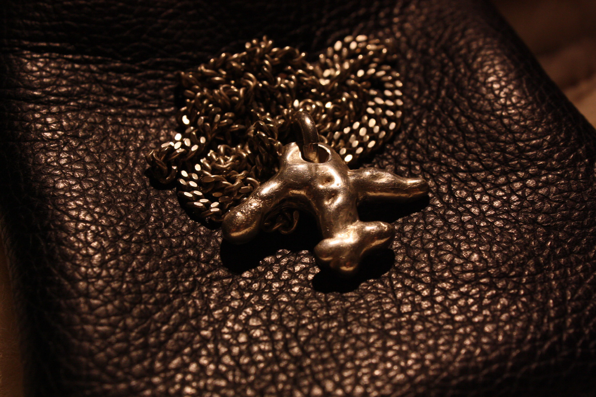 Phallus Pendant Necklace, Sterling Silver