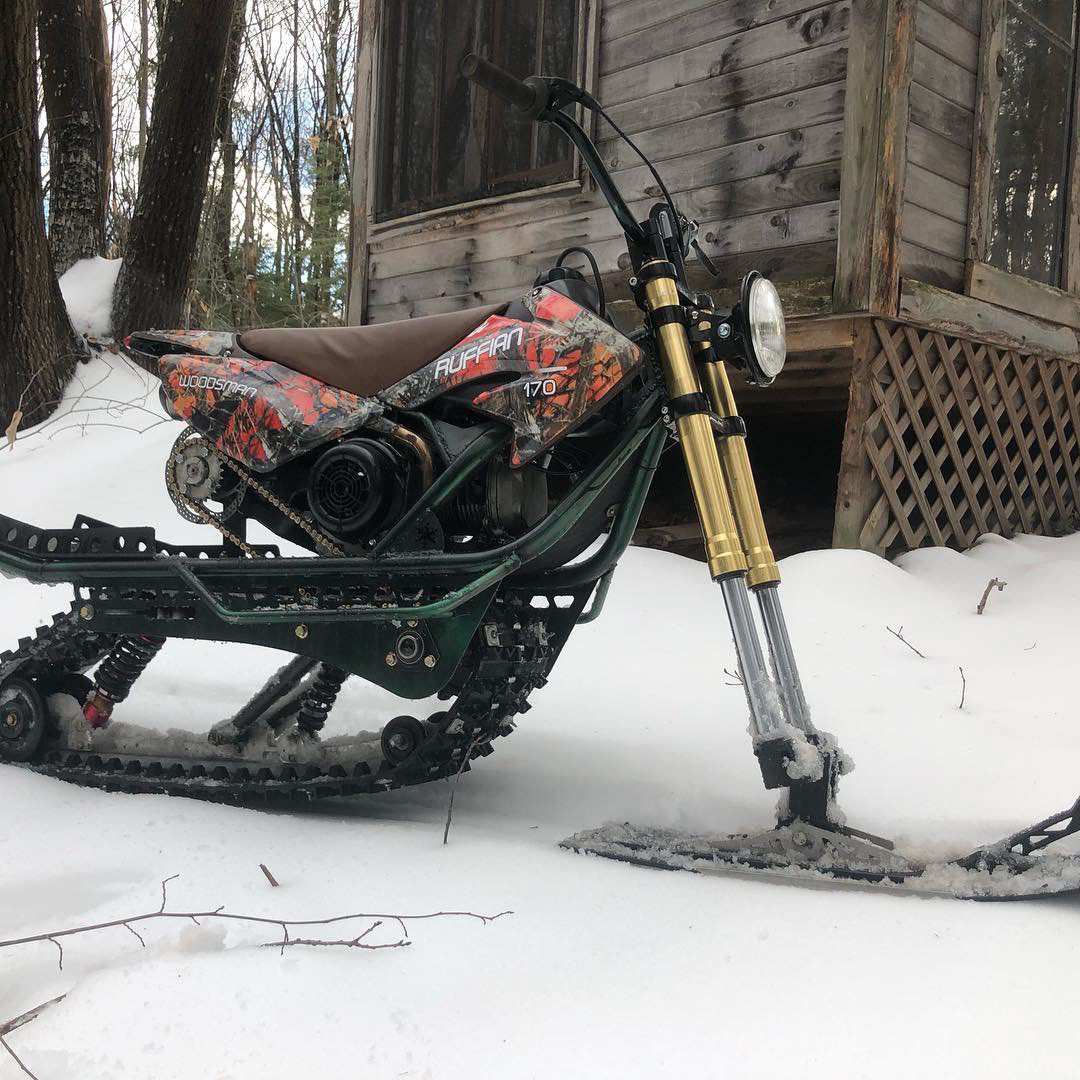 Actual Snowbike with the Template Design