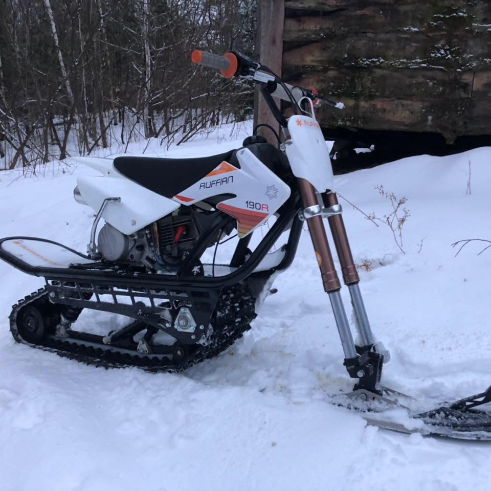 Actual Snowbike with the Template Design