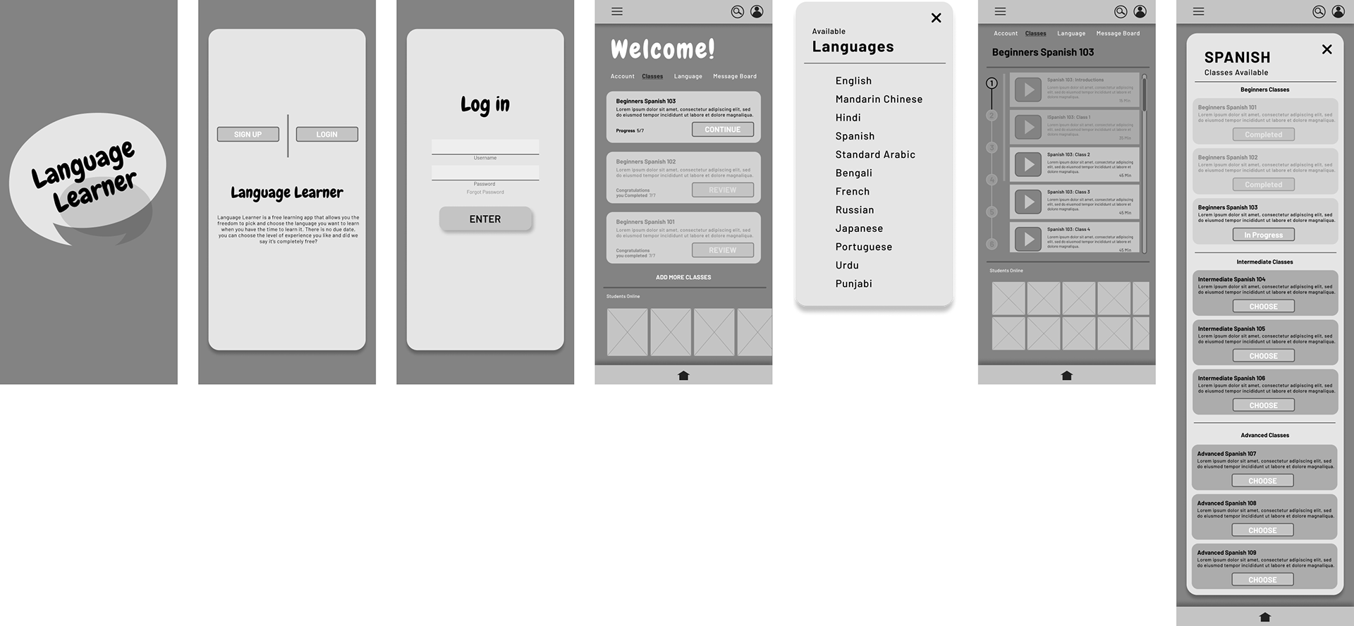 Image: Digital low fidelity prototype.