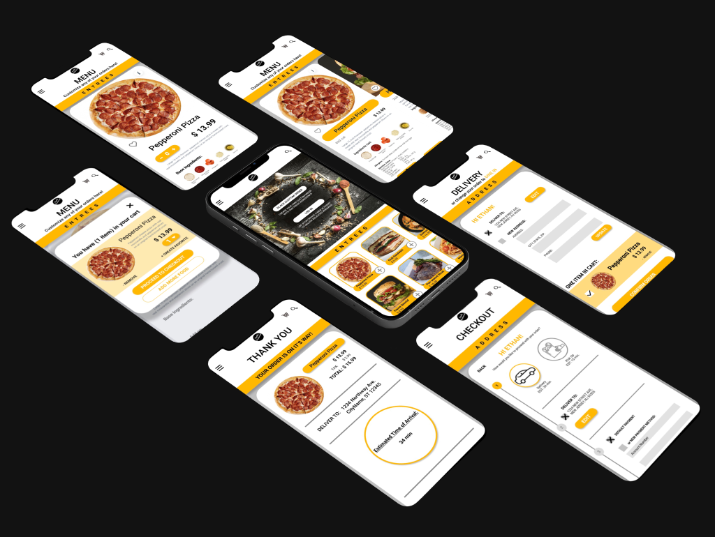 Hero image: Mockup display go Food ordering app.