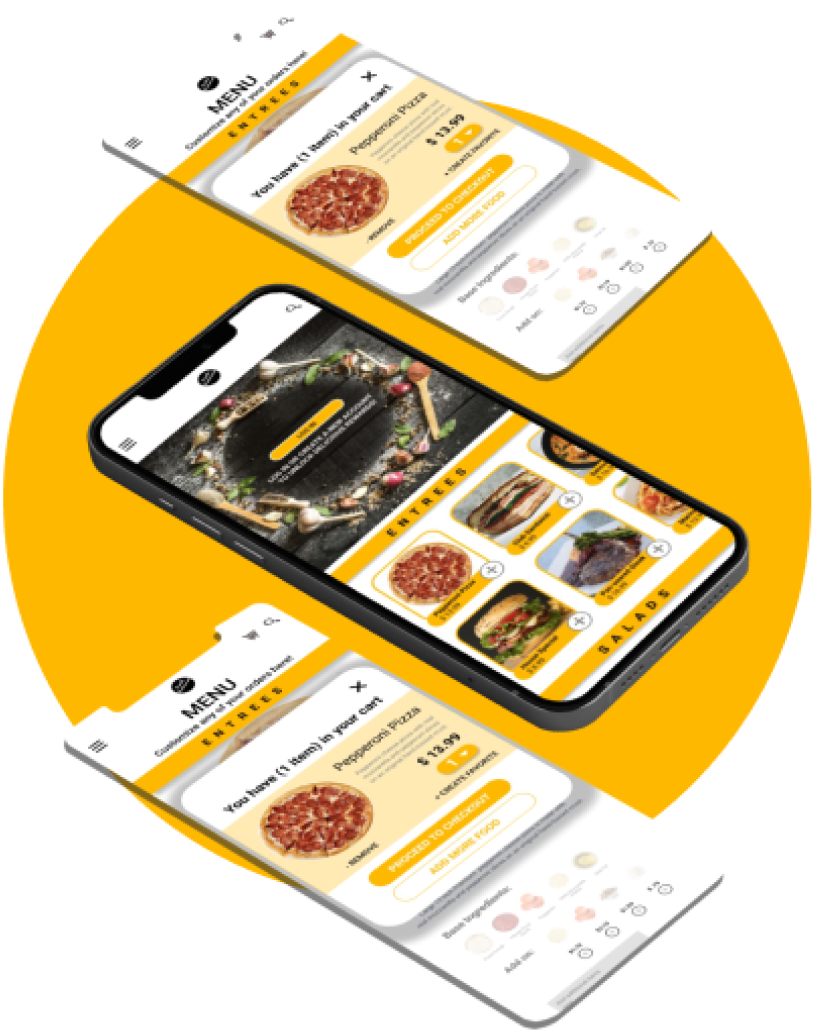 Image: Food Ordering app mockups
