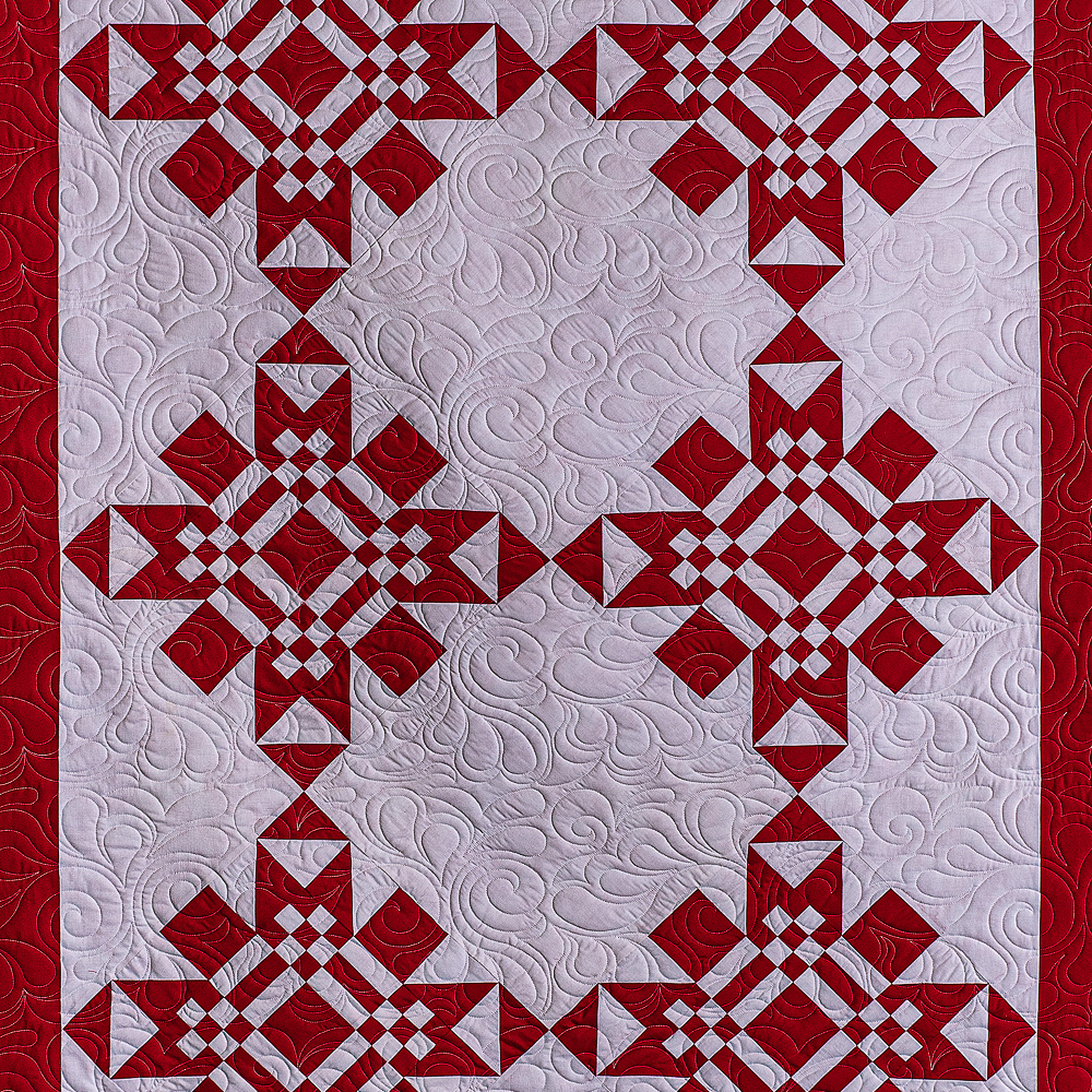 Close-up of Feathers & Swirls Pattern