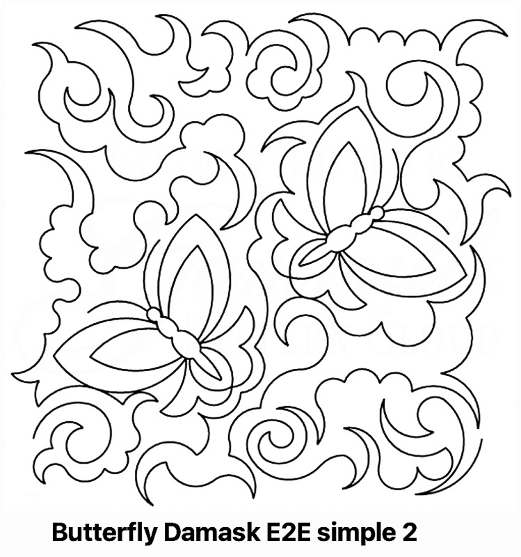 Butterfly Damask Simple 2