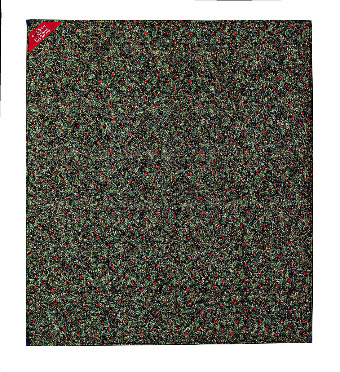 Back of quilt - Note label in upper left corner