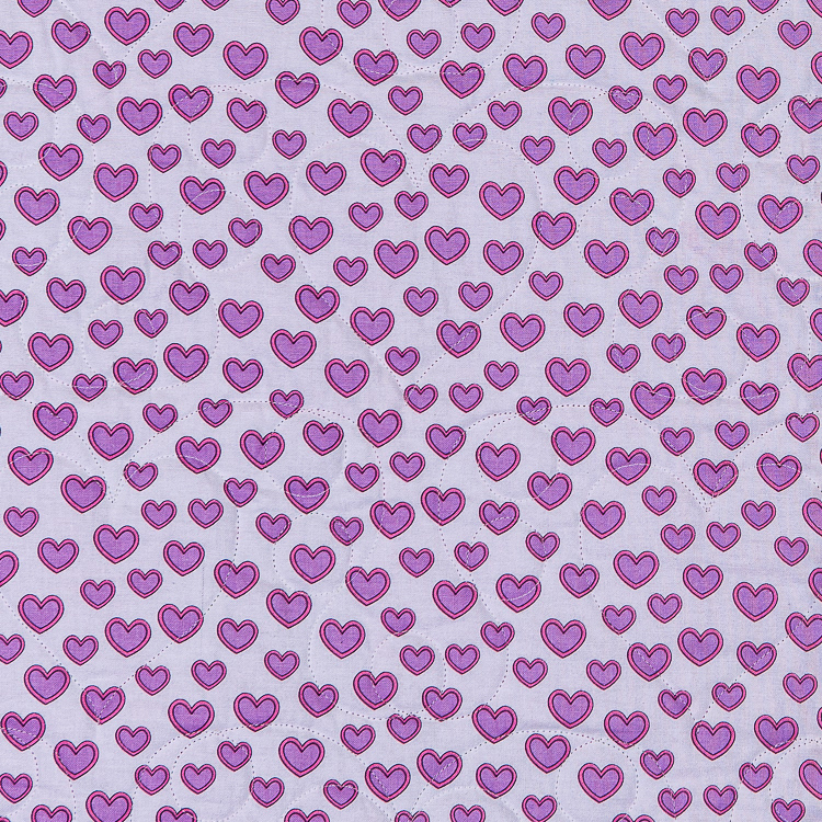 Close-up of back of quilt