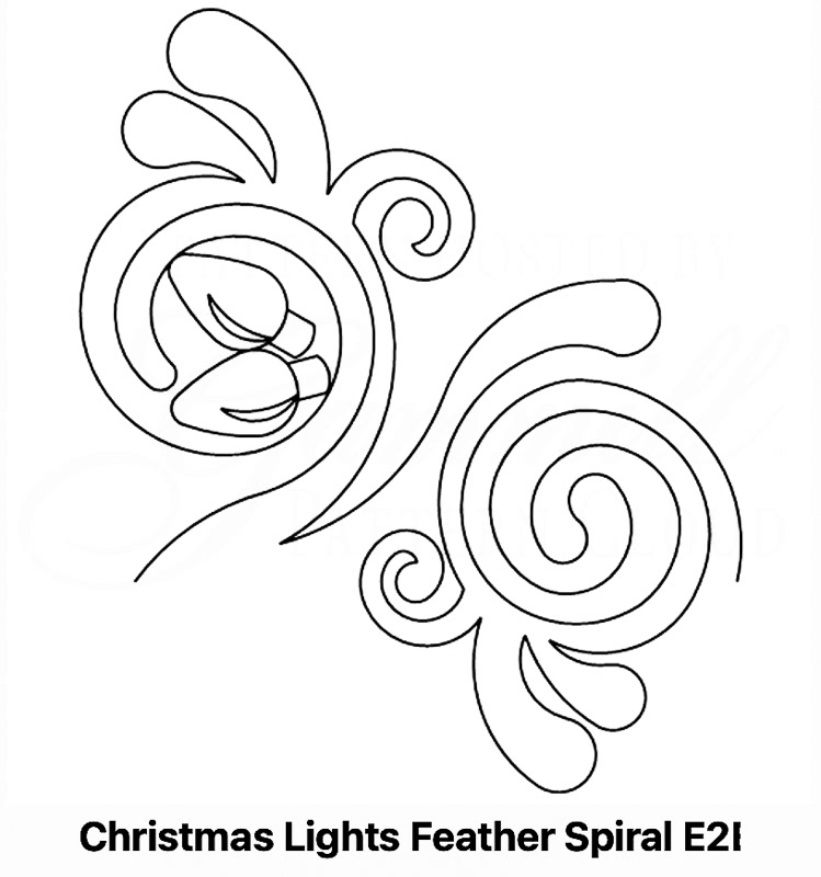 Christmas Lights Feather Spiral