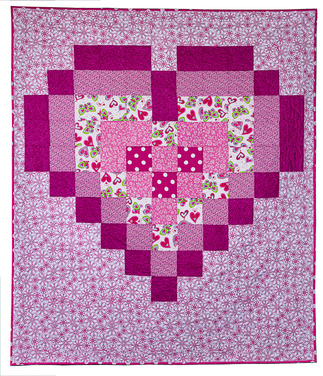 Top of Quilt - Elegant Hearts Quilting Pattern