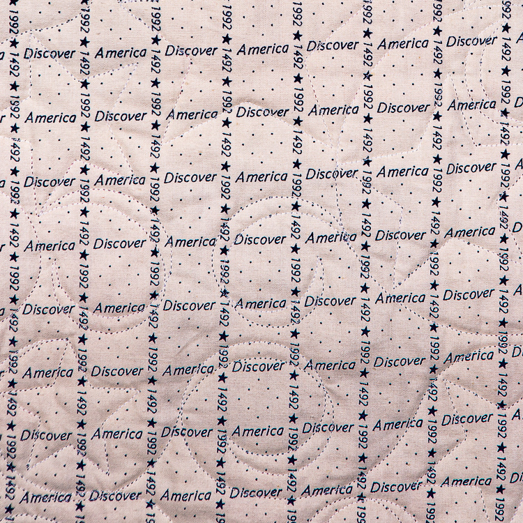 Close-up of back side of American Quilt