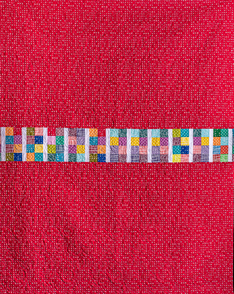Back of quilt - Feathers & Swirls Pattern