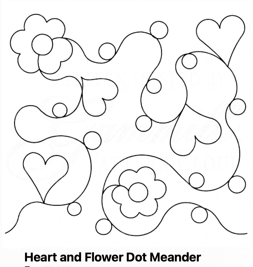 Heart & Flower Dot Meander