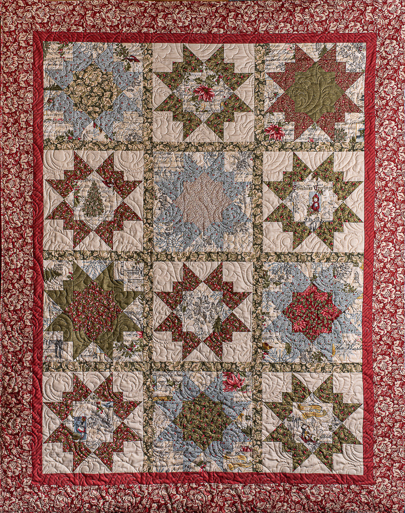 Top of quilt - KM-Flourish2 e2e Pattern