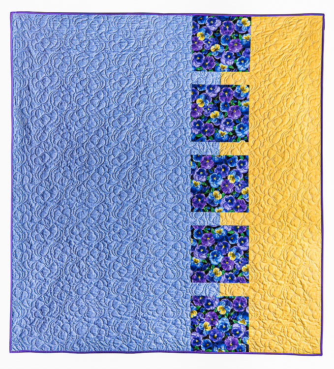 Pansy Quilt Using Pansy Edge to Edge Quilt Pattern