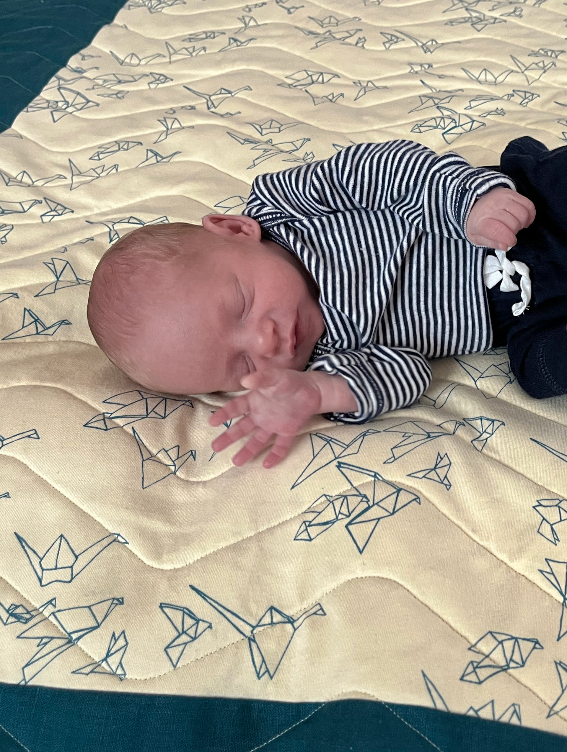 Client's baby sleeping on quilt...so cute!