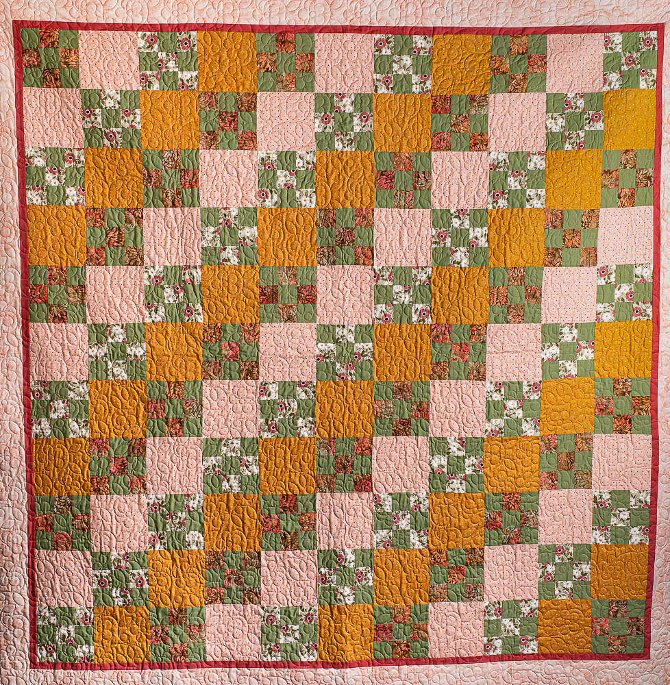 Top of quilt - Fan Flower Pattern