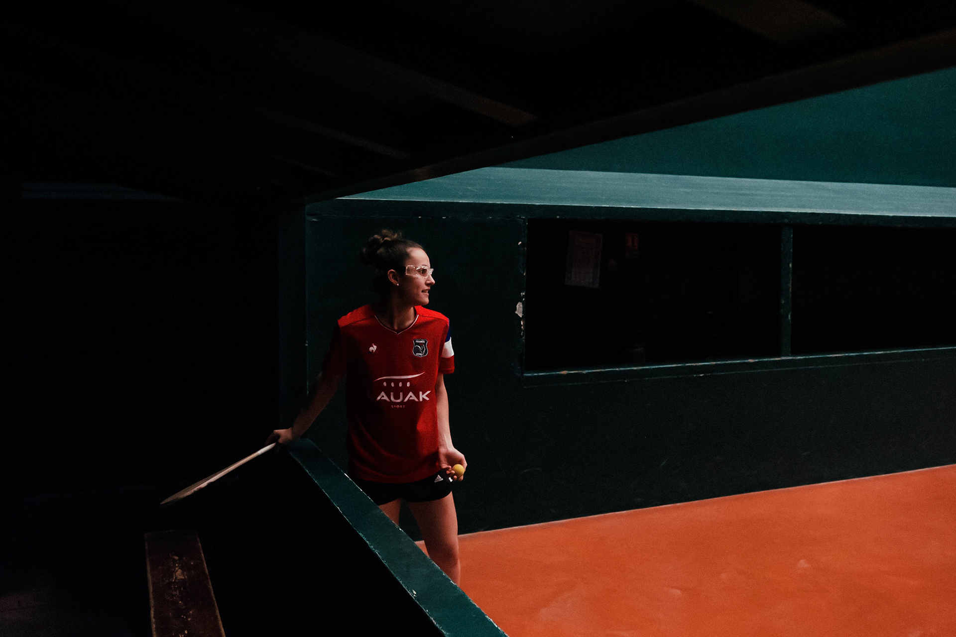 France, Bayonne, 2023-06-15. Basque pelota, a history of transmission in a sport with a long tradition. Discover the diversity of pelota with female players et with the French team's handi pelota section. Photograph by romain de sigalas / hans lucas. France, bayonne, 2023-06-15. La pelote Basque, une histoire de transmission dans un sport de longue tradition. A la rencontre de la diversite de la pelote avec les joueuses et egalement la section handi pelote de l equipe de France. photographie de romain de sigalas / hans lucas.