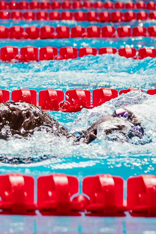 Mateus Angula lors de sa série de 50 m nage libre, catégorie S6 pendant les Citi Para Swimming Word Series de 2023 en France