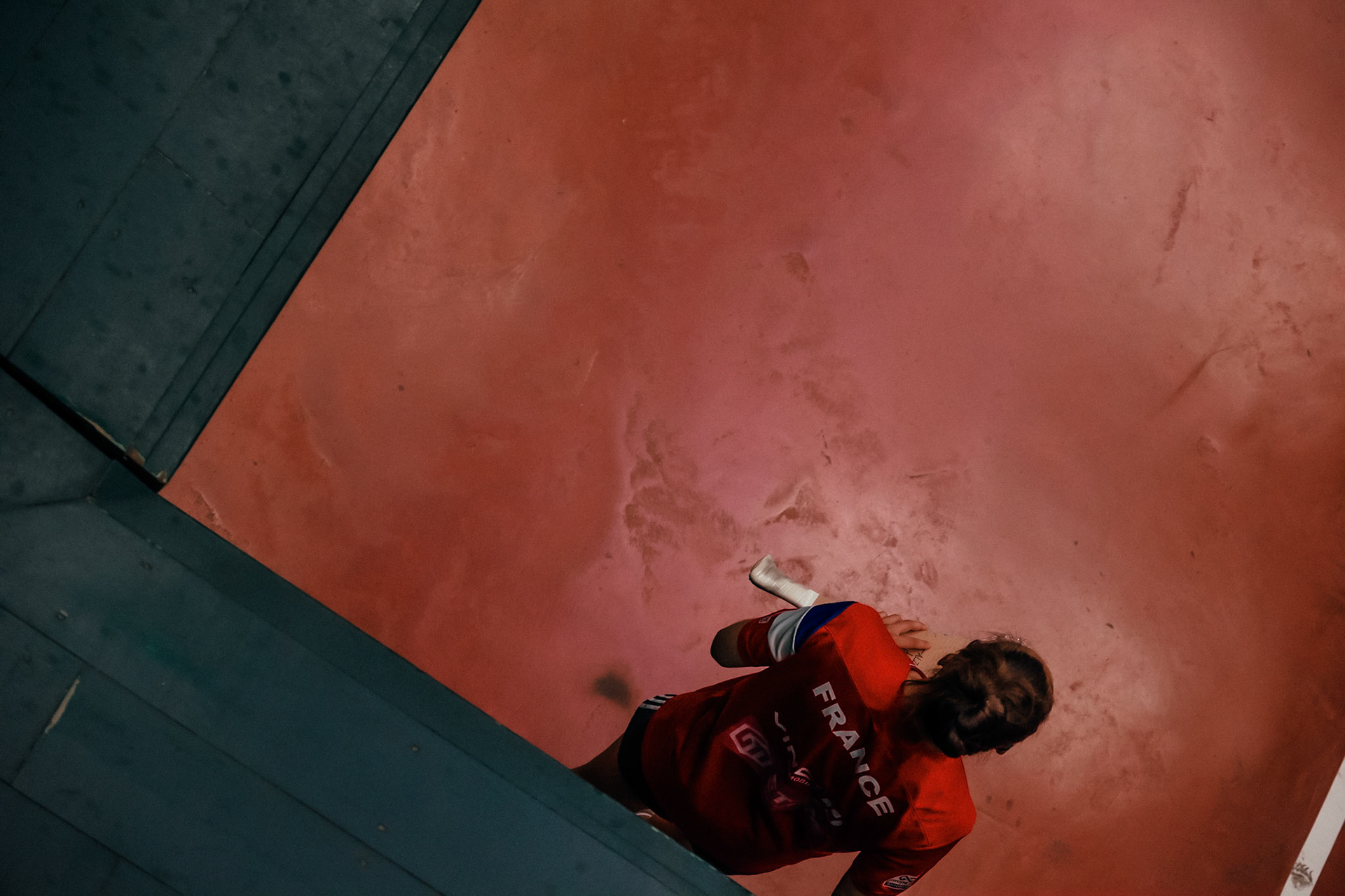 France, Bayonne, 2023-06-15. Basque pelota, a history of transmission in a sport with a long tradition. Discover the diversity of pelota with female players et with the French team's handi pelota section. Photograph by romain de sigalas / hans lucas. France, bayonne, 2023-06-15. La pelote Basque, une histoire de transmission dans un sport de longue tradition. A la rencontre de la diversite de la pelote avec les joueuses et egalement la section handi pelote de l equipe de France. photographie de romain de sigalas / hans lucas.