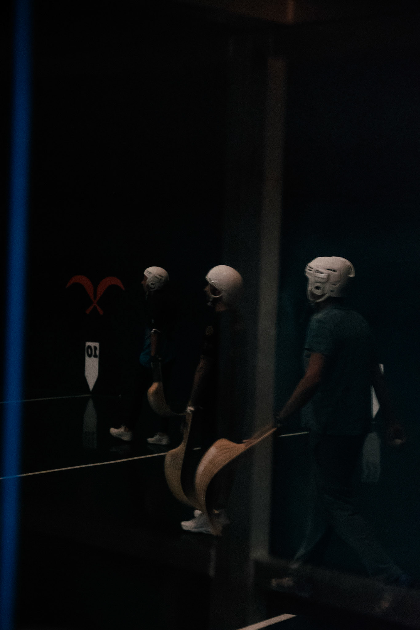 France, Bayonne, 2023-06-15. Basque pelota, a history of transmission in a sport with a long tradition. Discover the diversity of pelota with female players et with the French team's handi pelota section. Mixed cesta punta training, 2 boys and 2 girls. Photograph by romain de sigalas / hans lucas. France, bayonne, 2023-06-15. La pelote Basque, une histoire de transmission dans un sport de longue tradition. A la rencontre de la diversite de la pelote avec les joueuses et egalement la section handi pelote de l equipe de France. Entrainement de cesta punta mixte, 2 garçons et 2 filles. Photographie de romain de sigalas / hans lucas.