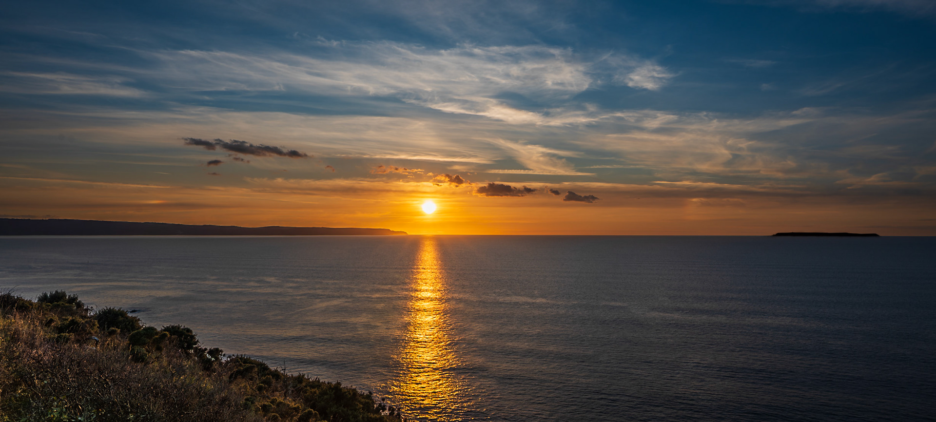 Sunset over Hartland Point