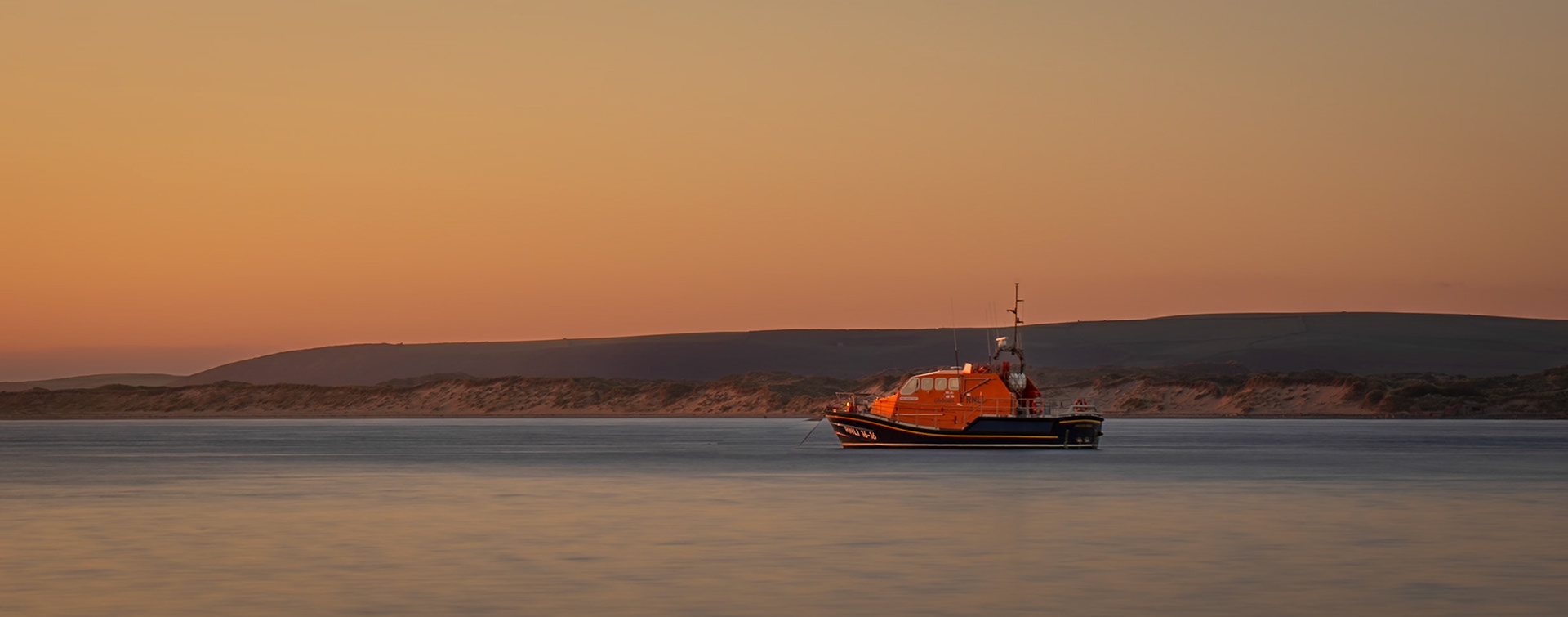 Appledore lifeboat at sunset