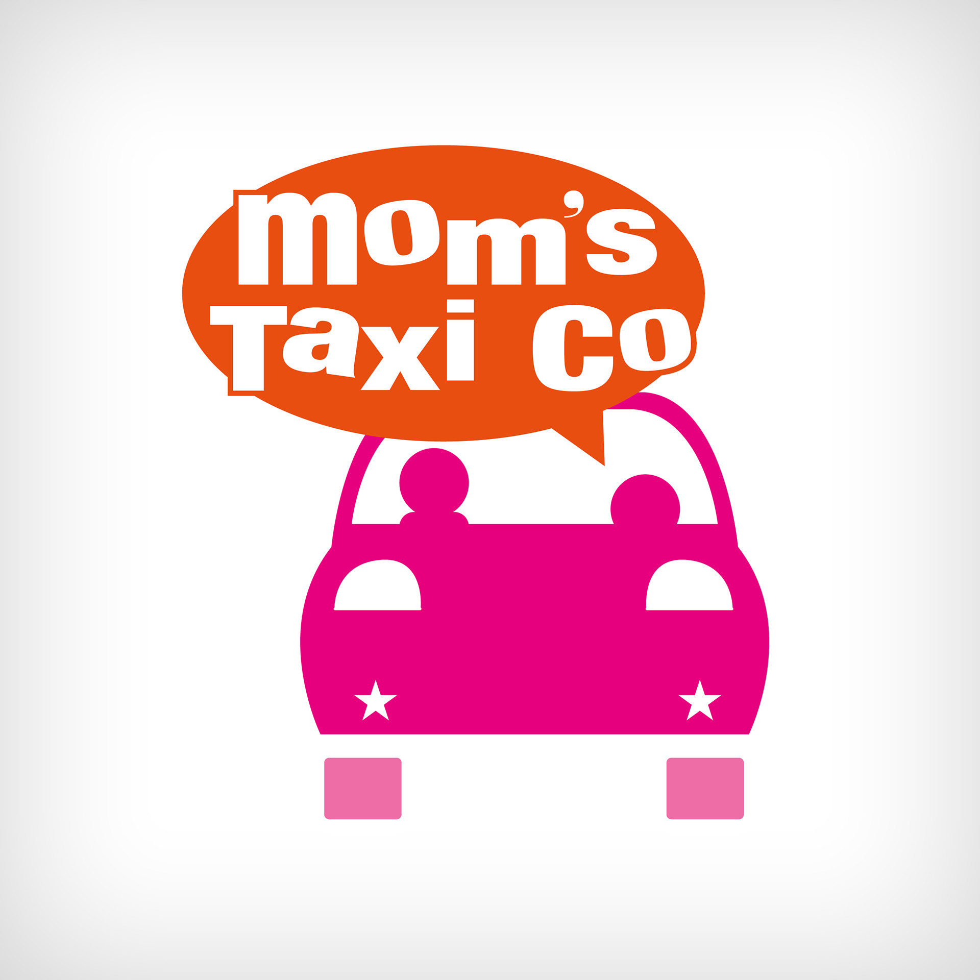 Logo design and car door stickers for Mom's Taxi Co.