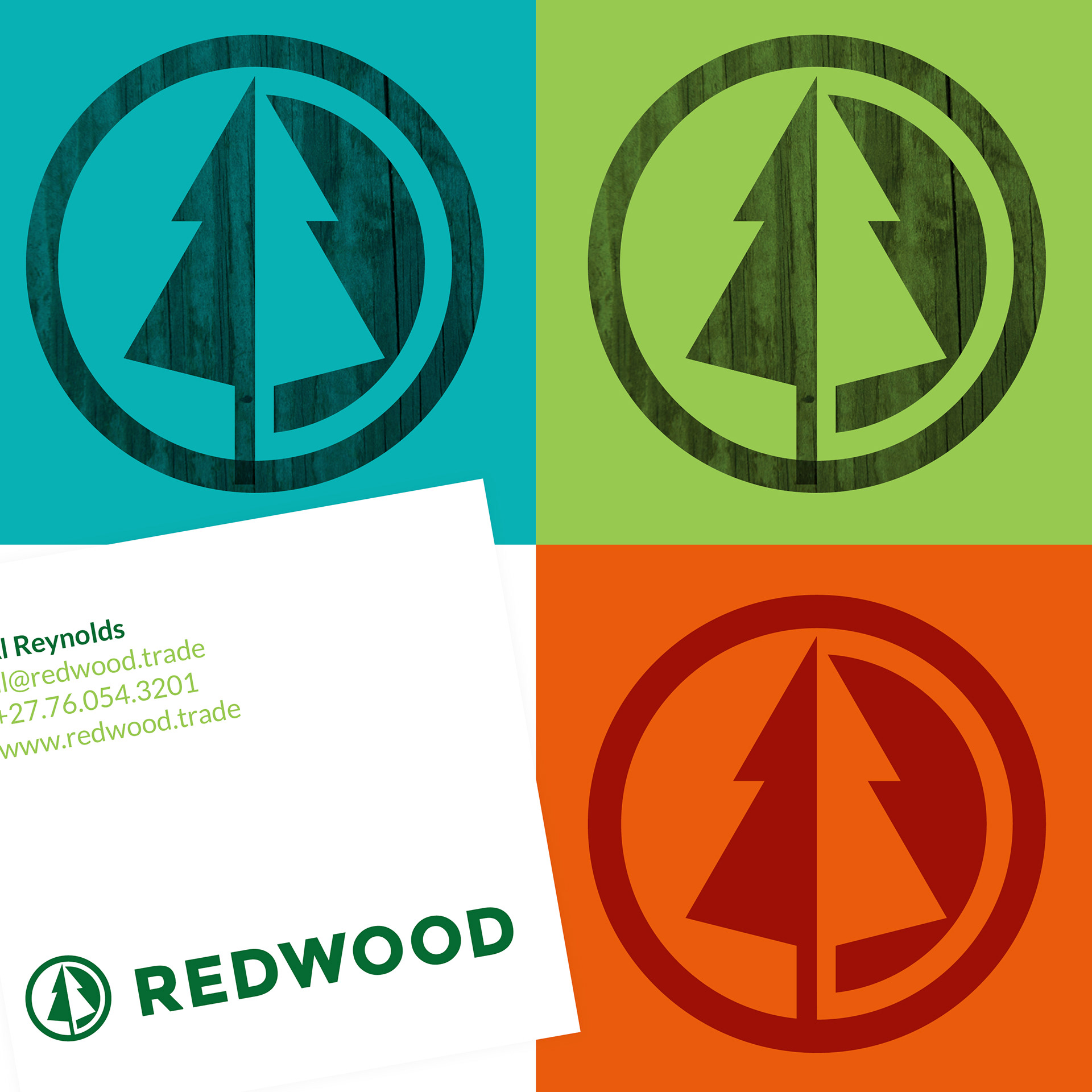 Redwood Trade supply chain platform had an idea for a logo and asked me to implement it. I like the way the business cards turned out too.