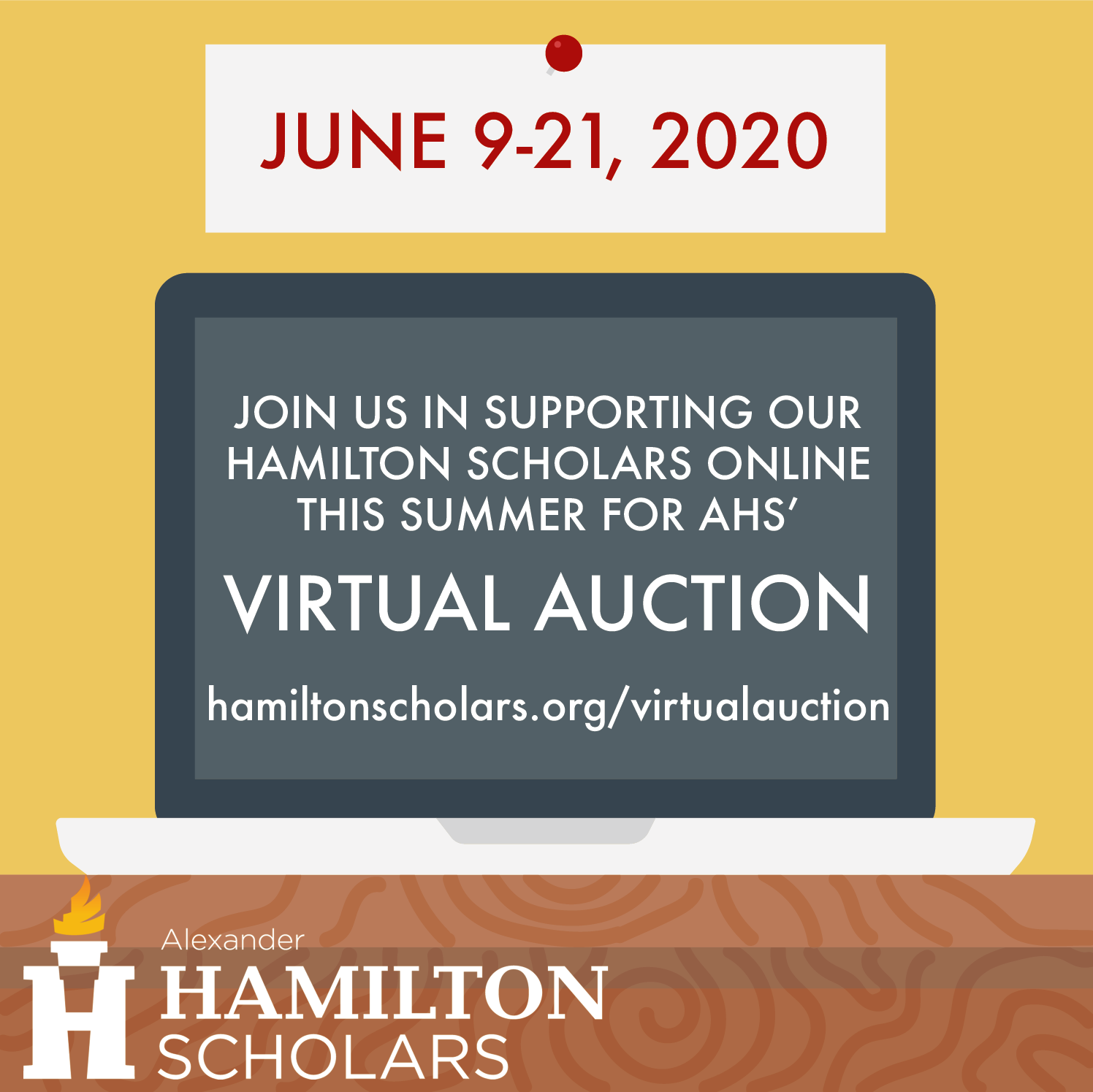 Social media graphic for 2020 Fundraising Gala