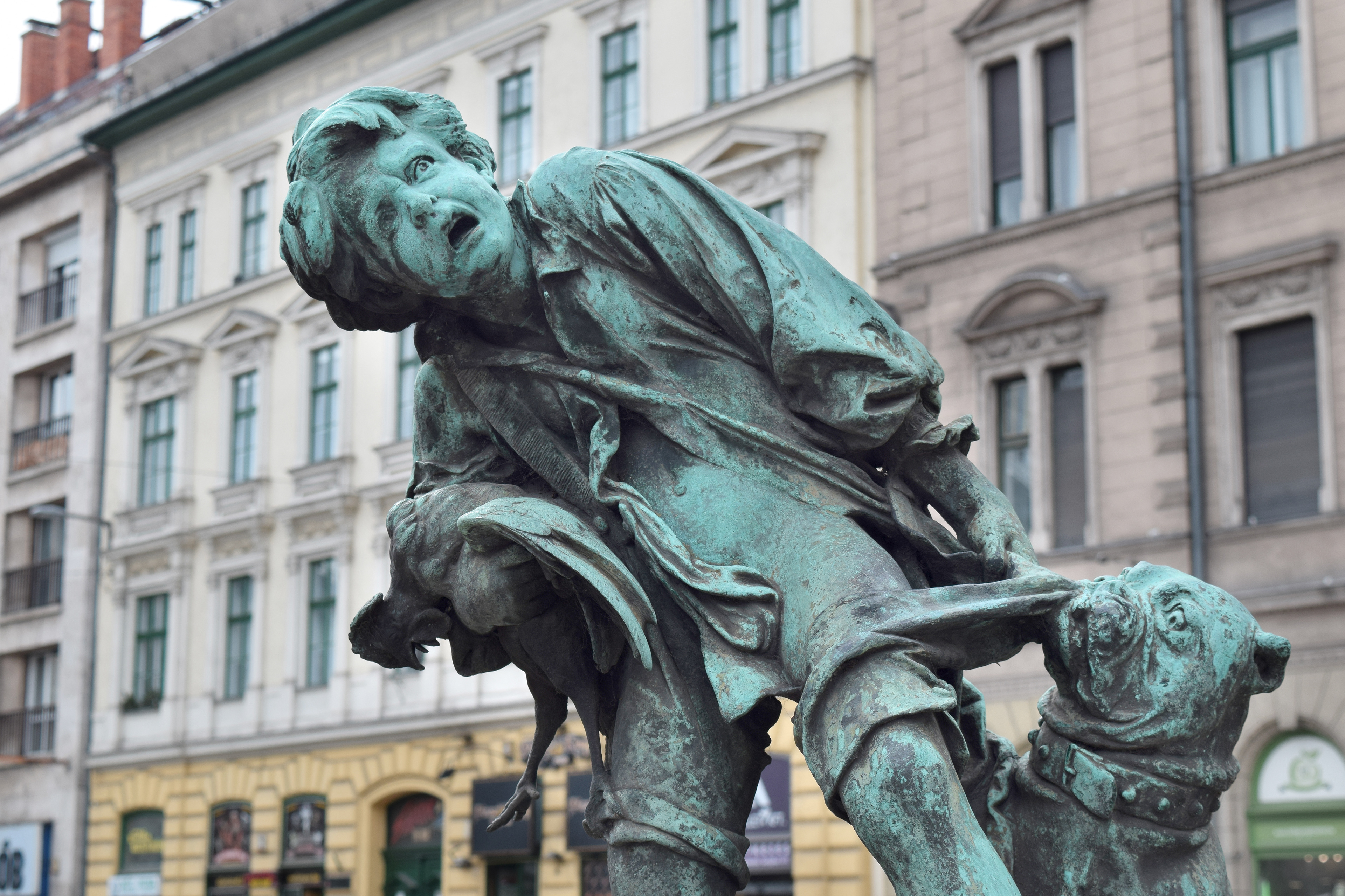 “I’m afraid that I’m not going to wake up one morning and no one will notice that I died.” (Csirkefogó-szobor by Kiss György, Budapest, Hungary)