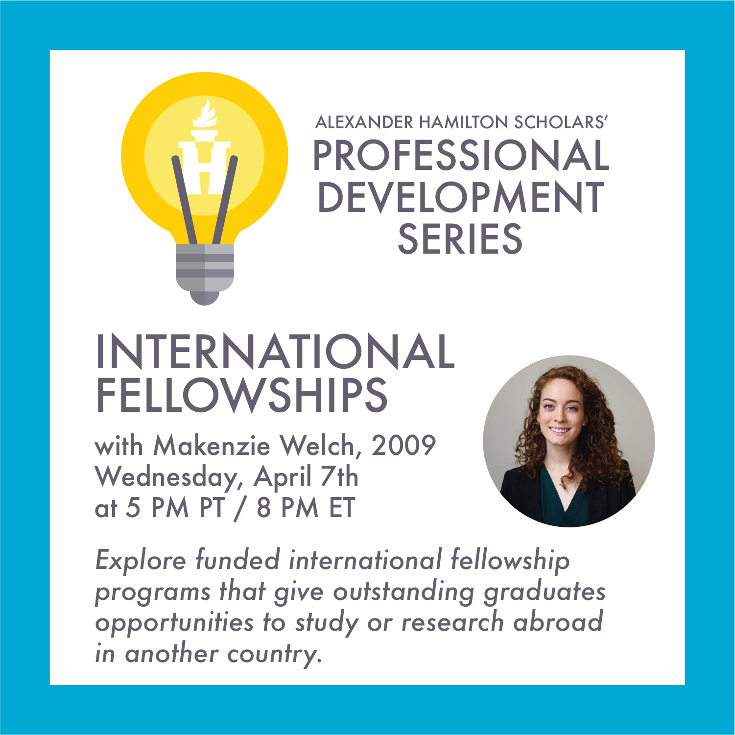 Social media graphic for professional development series