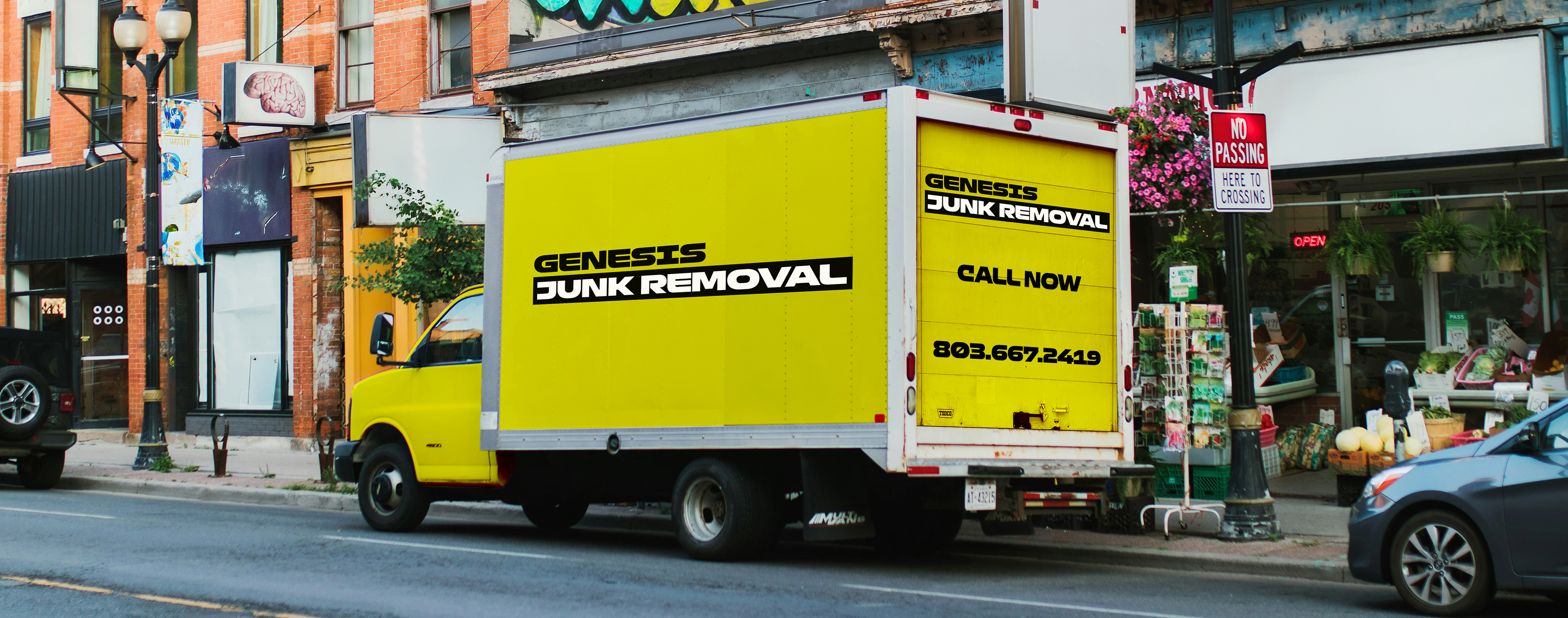 genesis junk removal van mockup