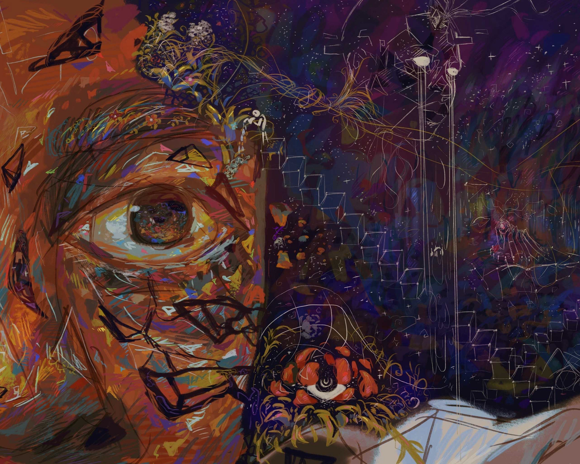 Closeup detail shot of Garden of Thought by Mtende Moyo.