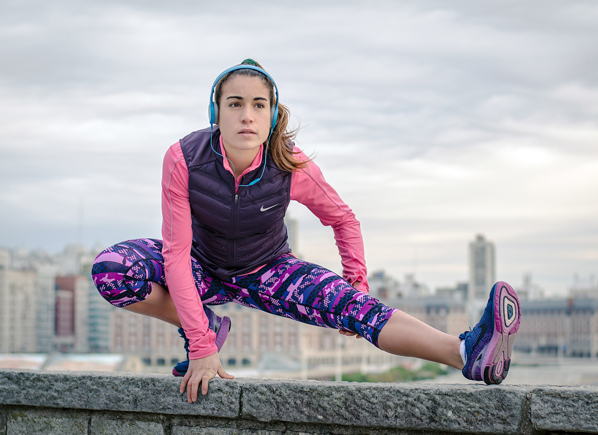 Fotografía de la atleta Belen Casetta realizada por el fotógrafo Sebastián Vecchi en Mar del Plata