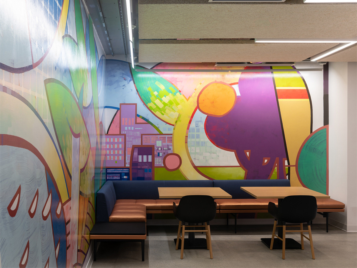  Mural for S2G Ventures, 2019. Acrylic on drywall. Photo: Nathan Keay.